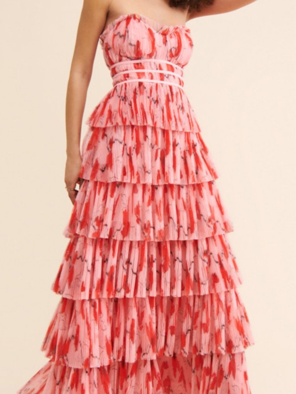 new ANTHROPOLOGIE HUTCH MONACO tiered chiffon maxi dress 6 - Picture 2 of 5